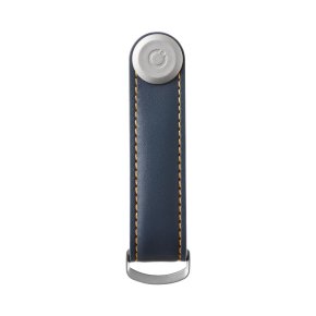 orbitkey Schlüssel-Organizer leather navy with tan stitching